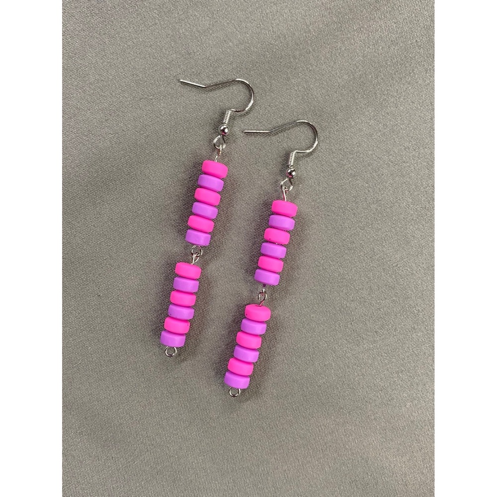 Pink‎ Purple Earrings Handmade Dangle Drop Fashion Jewelry Women's NEW